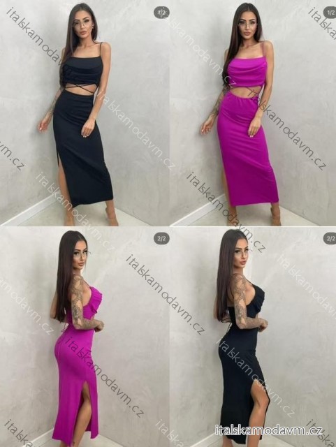 Souprava elegantní top na ramínka a sukně dlouhá dámské (XS/S/M ONE SIZE) ITALSKÁ MÓDA IMM25M34281