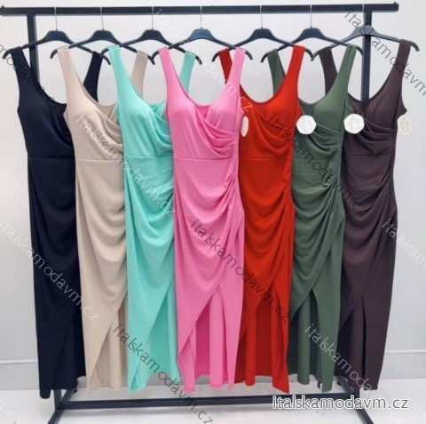 Šaty elegantné letné na ramienka dámske (XS/S/M ONE SIZE) TALIANSKA MÓDA IMM25M41272