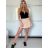 Croptop na ramínka dámský ELENA (XS/S/M ONE SIZE) ITALSKÁ MÓDA IMWAE25337/DU -   ružová -   S / M