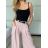 Nohavice elegantné s opaskom dámske (S/M/L ONE SIZE) TALIANSKA MÓDA IMD25006