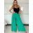 Nohavice elegantné s opaskom dámske ISABELA (S/M/L ONE SIZE) TALIANSKA MÓDA IMD25006/DU - ružová - S/M/L