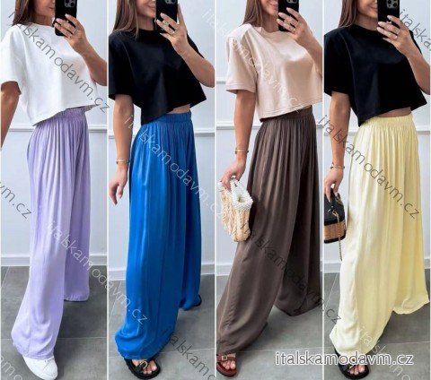 Nohavice dlhé letné dámske (S/M/L ONE SIZE) TALIANSKA MÓDA IM425299
