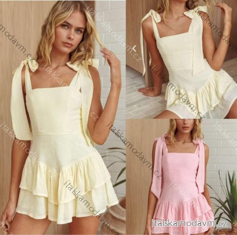 Šaty krátke letné na ramienka dámske (XS/S/M ONE SIZE) TALIANSKA MÓDA IMM25M40981