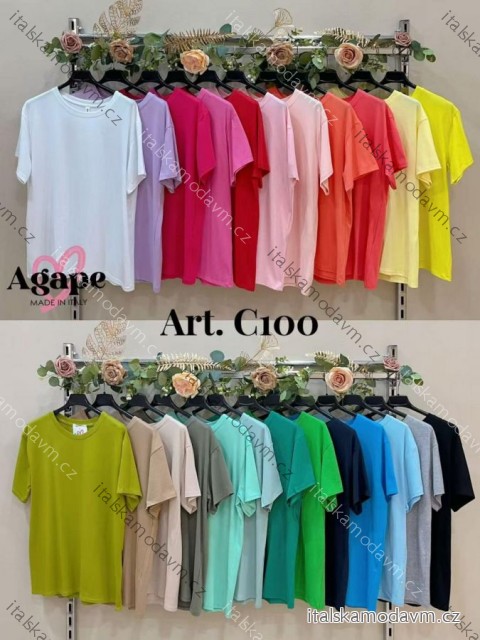 Tričko krátky rukáv dámske (S/M/L ONE SIZE) TALIANSKA MÓDA IMM25MC100