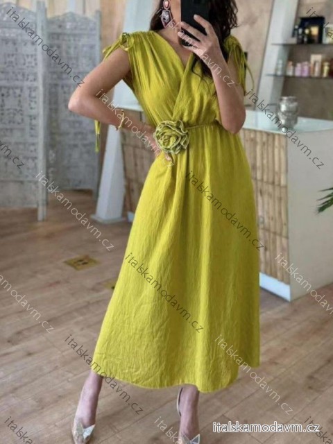 Šaty letní bez rukávu dámské (XS/S/M ONE SIZE) ITALSKÁ MÓDA IMM25M5187