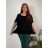 Tunika blúzka krátky rukáv dámska nadrozmer (52/54/56 ONE SIZE) TALIANSKA MODA IM424128