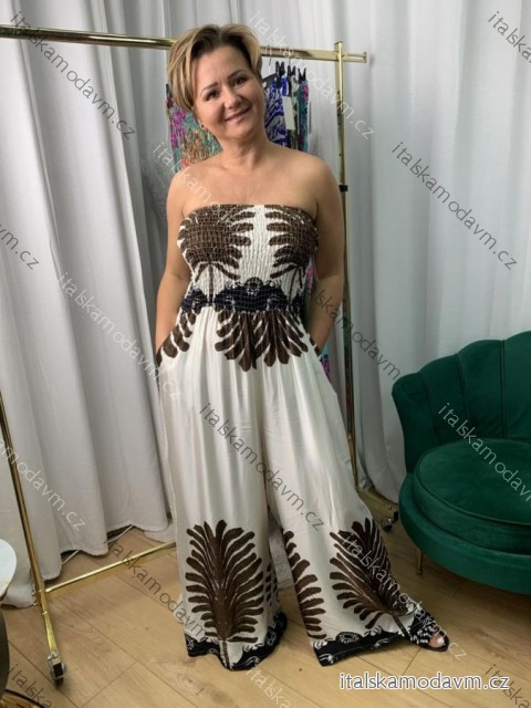 Overal dlouhý carmen dámský nadrozměr (42/44/46 ONE SIZE) ITALSKÁ MÓDA IMWEC25053