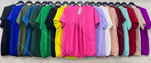 Tunika oversize krátky rukáv dámska (S/M/L ONE SIZE) TALIANSKA MÓDA IM425314