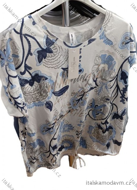 Tričko sťahovací krátky rukáv dámske nadrozmer (42/44/46 ONE SIZE) TALIANSKA MÓDA IMSM25048
