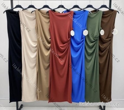 Šaty dlhé elegantné letné bez rukávov dámske (XS/S/M ONE SIZE) TALIANSKA MÓDA IMM25M33396
