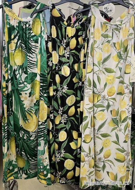 Šaty dlhé icecool citrónky lemon na ramienka dámske (XS/S/M ONE SIZE) TALIANSKA MÓDA IMM25M84269B