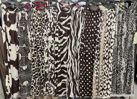 Šaty dlouhé icecool crowprint na ramínka dámské (XS/S/M ONE SIZE) ITALSKÁ MÓDA IMM25M84268B