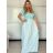 Šaty letné krátky rukáv dámske (S/M/L ONE SIZE) TALIANSKA MÓDA IMSM25013/DU -   béžová -   S/M/L