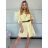 Šaty košeľové 3/4 krátky rukáv dámske (S/M/L ONE SIZE) TALIANSKA MODA IMSP25LAGO/DU - modrá - S/M/L