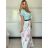 Šaty letné krátky rukáv dámske FIORE (S/M/L ONE SIZE) TALIANSKA MÓDA IMSM25019/DU - ružová - S/M/L