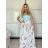 Šaty letné krátky rukáv dámske FIORE (S/M/L ONE SIZE) TALIANSKA MÓDA IMSM25019/DU - ružová - S/M/L