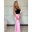 Nohavice letné dlhé oversize dámske COLORE (S/M/L ONE SIZE) TALIANSKA MÓDA IM425271/DU - hnedá svetlá - S/M/L