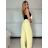 Nohavice letné dlhé oversize dámske COLORE (S/M/L ONE SIZE) TALIANSKA MÓDA IM425271/DU - hnedá svetlá - S/M/L