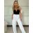 Nohavice letné dlhé oversize dámske COLORE (S/M/L ONE SIZE) TALIANSKA MÓDA IM425271/DU - hnedá svetlá - S/M/L