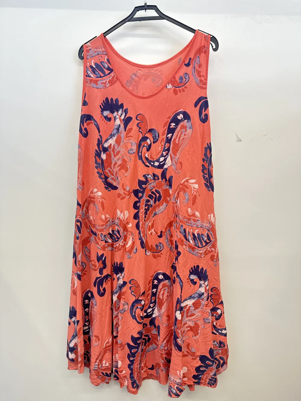 Šaty voľnočasové letné bez rukávov dámske (S/M/L ONE SIZE) TALIANSKA MÓDA IMPSH25508B