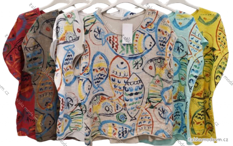 Tunika krátky rukáv dámska (S/M/L ONE SIZE) TALIANSKA MÓDA IMPLI2500503