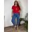 Kalhoty rifle dlouhé dámské MOM (38-48) TP JEANS TPJ25D5118/DUR modrá 38