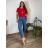 Kalhoty rifle dlouhé dámské MOM (38-48) TP JEANS TPJ25D5118/DUR modrá 38