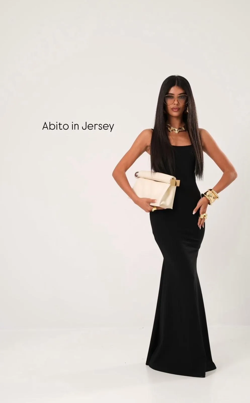 Šaty dlhé elegantné na ramienka dámske (S/M/L ONE SIZE) TALIANSKA MÓDA IMPLP2472709075