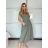 Šaty dlhé letné krátky rukáv dámske (S/M/L ONE SIZE) TALIANSKA MÓDA IM425140/DU -   tmavo tyrkysová
 -   S/M/L
