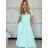 Šaty dlhé letné krátky rukáv dámske (S/M/L ONE SIZE) TALIANSKA MÓDA IM425140/DU -   tmavo tyrkysová
 -   S/M/L