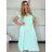Šaty dlhé letné krátky rukáv dámske (S/M/L ONE SIZE) TALIANSKA MÓDA IM425140/DU -   tmavo tyrkysová
 -   S/M/L