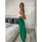 Nohavice dlhé letné dámske (S/M/L ONE SIZE) TALIANSKA MODA IM424206/DR -   zelená -   S/M/L