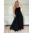 Overal dlouhý elegantní letní bez rukávu dámský VANESA (S/M/L ONE SIZE) ITALSKÁ MÓDA IMWAD25555/DU -   Černá -   S/M/L