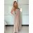 Overal dlouhý elegantní letní bez rukávu dámský VANESA (S/M/L ONE SIZE) ITALSKÁ MÓDA IMWAD25555/DU -   Černá -   S/M/L