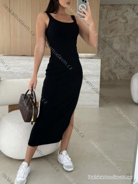 Šaty volnočasové letní na ramínka dámské (XS/S/M ONE SIZE) ITALSKÁ MÓDA IMD25097/DUR