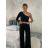 Súprava letná elegantný top a nohavice dámska (S/M/L ONE SIZE) TALIANSKA MÓDA IMD24091