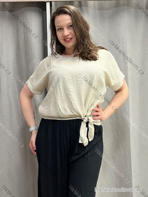 Tričko krátky rukáv dámske nadrozmer LIMONE (44/46/48 ONE SIZE) TALIANSKA MÓDA IM725035/DU
