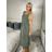 Šaty krátké letní bez rukávu dámské RIANA (XS/S/M ONE SIZE) ITALSKÁ MÓDA IMSM25021/DU XS/S/M zelená khaki