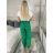 Kalhoty letní zavinovací dlouhé oversize dámské GINIE (S/M/L ONE SIZE) ITALSKÁ MÓDA IMD24250/DU S/M/L zelená