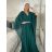 Šaty dlouhé společenské elegantní krátký rukáv dámské (S/M/L ONE SIZE) ITALSKÁ MÓDA IMPSH2550410/DU M/L vínová
