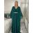 Šaty dlouhé společenské elegantní krátký rukáv dámské (S/M/L ONE SIZE) ITALSKÁ MÓDA IMPSH2550410/DU M/L vínová