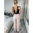 Nohavice dlhé letné dámske MARIANA (S/M/L ONE SIZE) TALIANSKA MODA IM725041/DU S/M/L růžová světlá