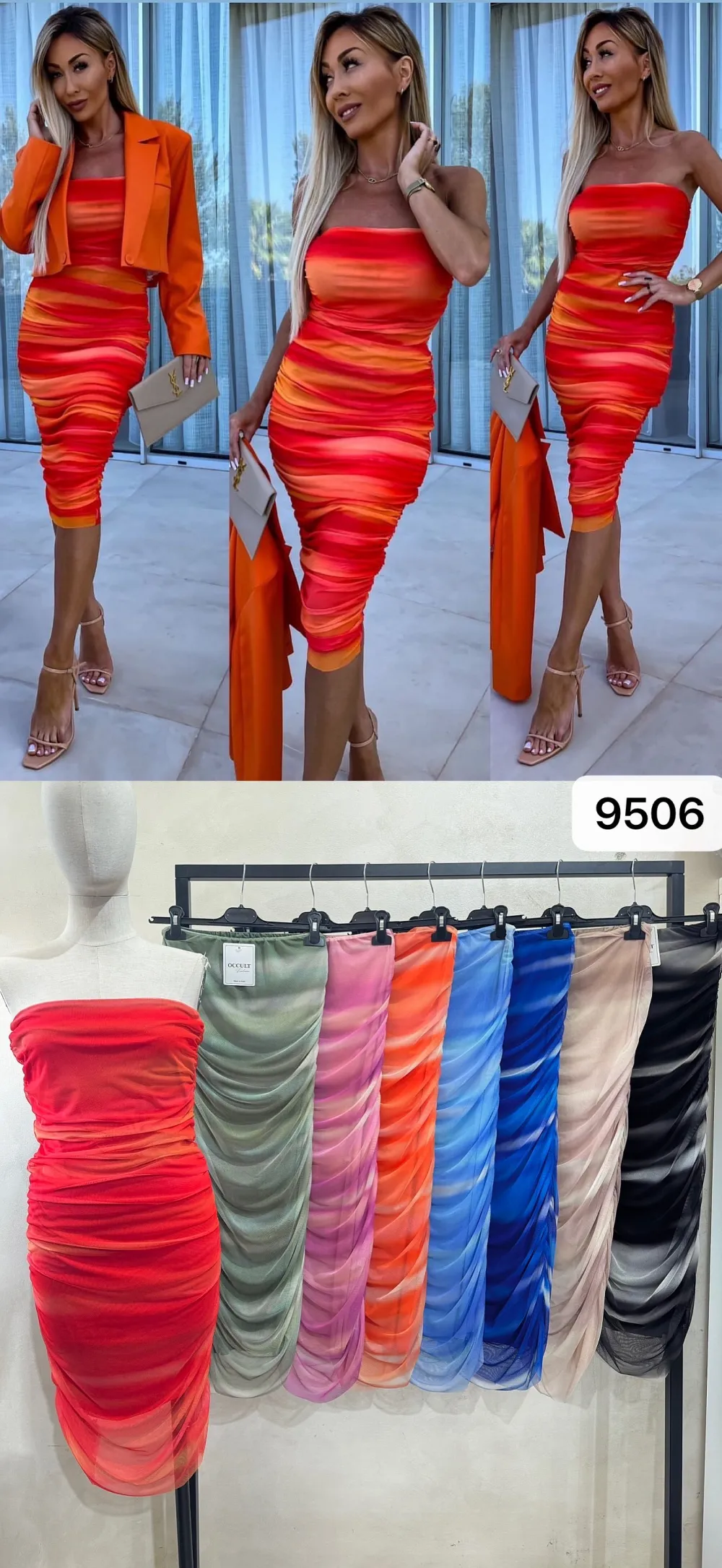 Šaty letní carmen přes prsa dámské (S/M/L ONE SIZE) ITALSKÁ MÓDA IMPOC259506