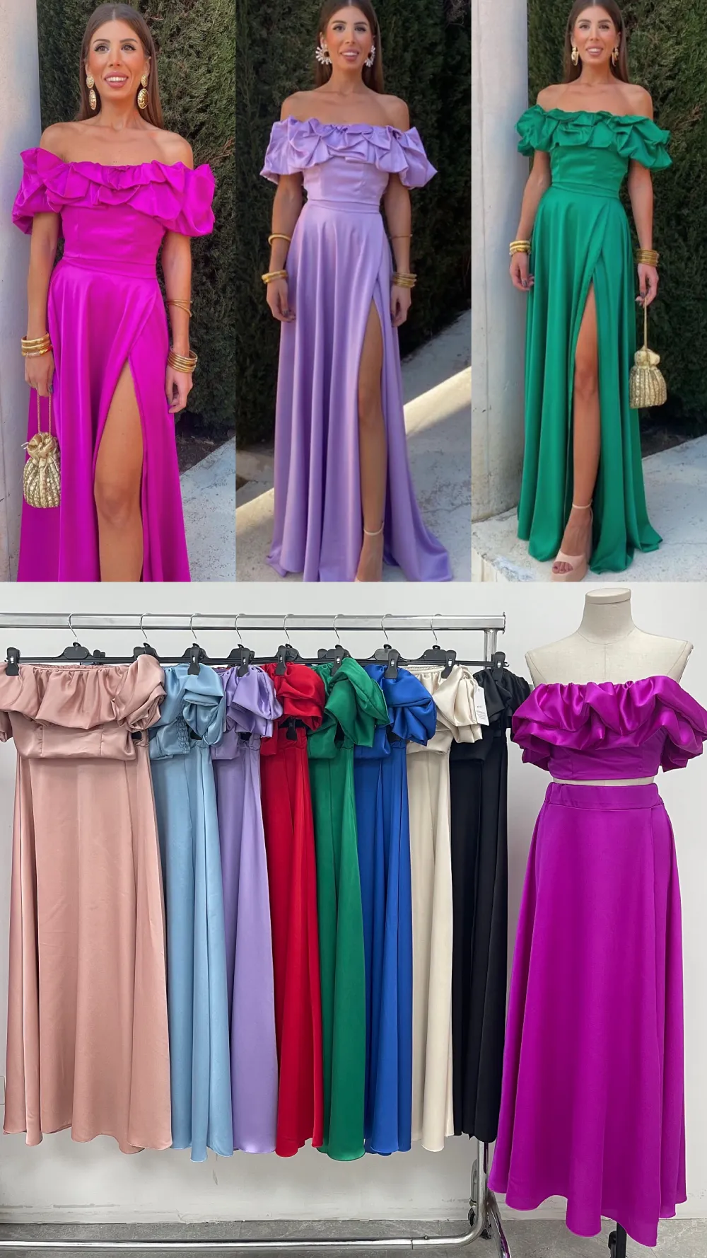 Šaty dlouhé elegantní krátký rukáv dámské (S/M/L ONE SIZE) ITALSKÁ MÓDA IMPOC256462