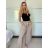 Nohavice elegantné s opaskom dámske (S/M/L ONE SIZE) TALIANSKA MóDA IMSM25GIZELE/DU -   hnedá
 -   S/M/L