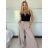 Nohavice elegantné s opaskom dámske (S/M/L ONE SIZE) TALIANSKA MóDA IMSM25GIZELE