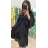 Šaty elegantní krajkové dlouhý rukáv dámské (S/M/L ONE SIZE) ITALSKÁ MÓDA IMPOC236345