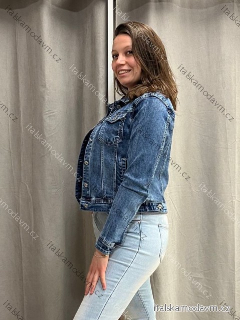 Bunda riflová dámská (S-2XL) M.SARA MSR24A2090-4/DR modrá S