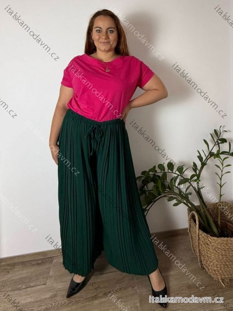 Nohavice dlhé letné dámske nadrozmer PISA (54/56/58 ONE SIZE) TALIANSKA MÓDA IMD25112/DU