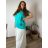 Tričko prodloužené oversize krátký rukáv dámská nadrozměr (2XL/3XL/4XL ONE SIZE) ITALSKÁ MÓDA IMC22PIERA/DU oranžová  2XL/3XL